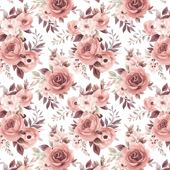 Preview: Winter Lovelys Allover 2 Aquarell Blumen